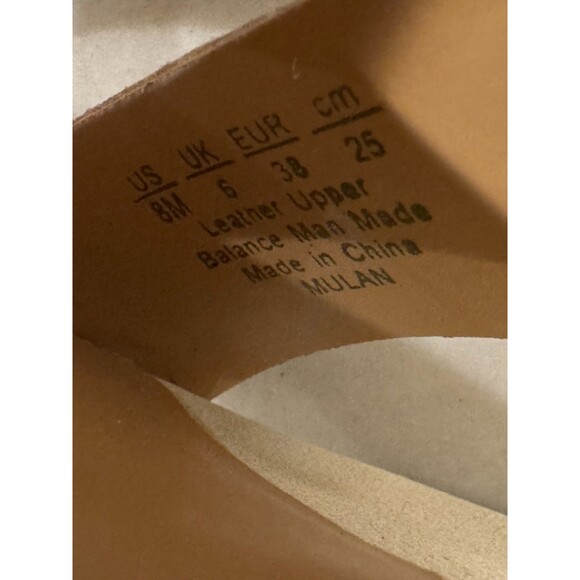 Franco Sarto Womens SZ 8 Ivory Nubuck Leather Mulan Strappy Heel Sandals Shoes - Picture 9 of 9